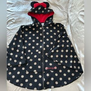 Disney Black Polka Dot Cape with Red Bow 100% Cotton